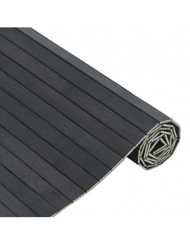 Tappeto Rettangolare Grigio 60x100 cm in Bambù