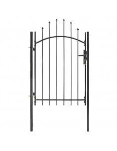 Cancello da Giardino in Acciaio 1x2 m Nero
