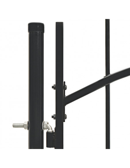 Cancello da Giardino in Acciaio 1x2 m Nero