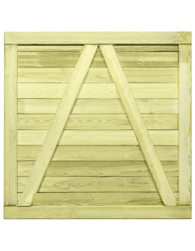 Cancello da Giardino in Legno di Pino Impregnato 100x100 cm