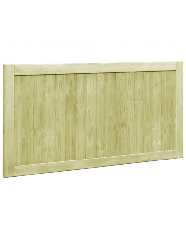 Cancelli da Giardino 2 pz in Legno di Pino Impregnato 300x75 cm