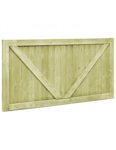 Cancelli da Giardino 2 pz in Legno di Pino Impregnato 300x75 cm