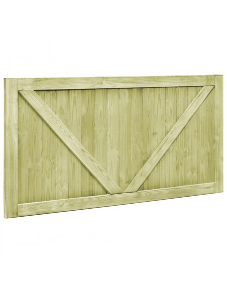 Cancelli da Giardino 2 pz in Legno di Pino Impregnato 300x75 cm