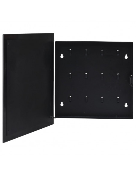 Cassetta Portachiavi con Lavagna Magnetica Nera 35x35x5,5 cm