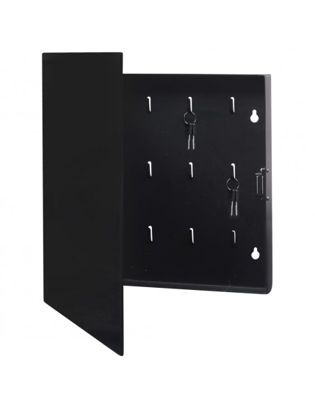 Cassetta Portachiavi con Lavagna Magnetica Nera 35x35x5,5 cm