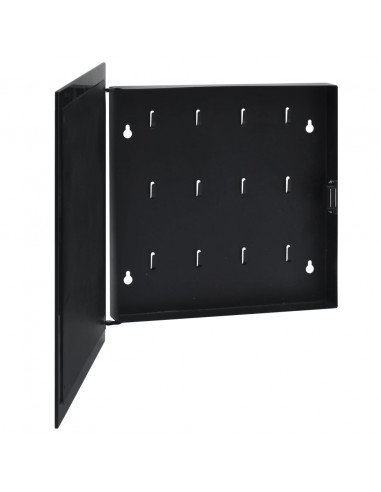 Cassetta Portachiavi con Lavagna Magnetica Nera 35x35x5,5 cm