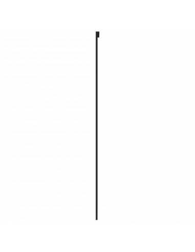 Porta Scorrevole Nera 76x205 cm in Vetro Temperato e Alluminio