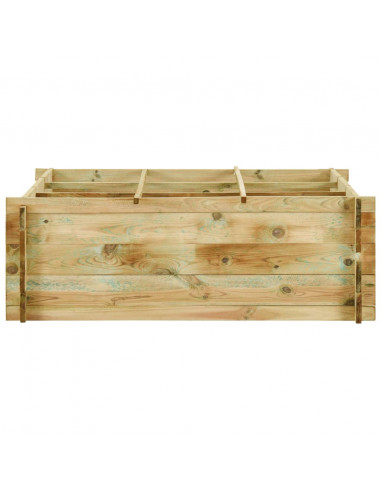 Fioriera Giardino Letto Vegetale in Legno di Pino 120x120x40cm