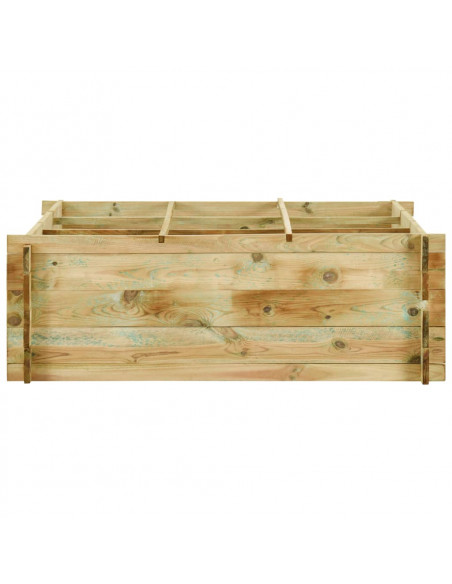 Fioriera Giardino Letto Vegetale in Legno di Pino 120x120x40cm