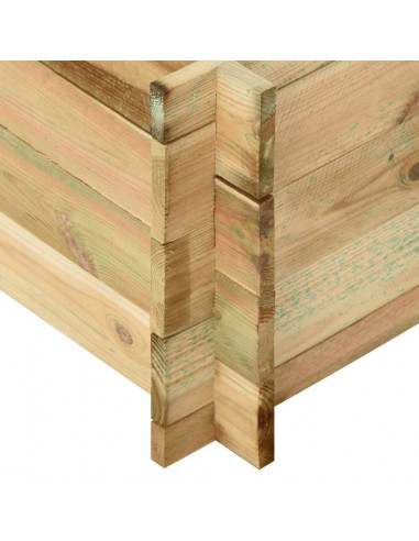 Fioriera Giardino Letto Vegetale in Legno di Pino 120x120x40cm