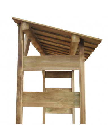 Deposito per Legname Capanno 150x44x176 cm Pino Impregnato