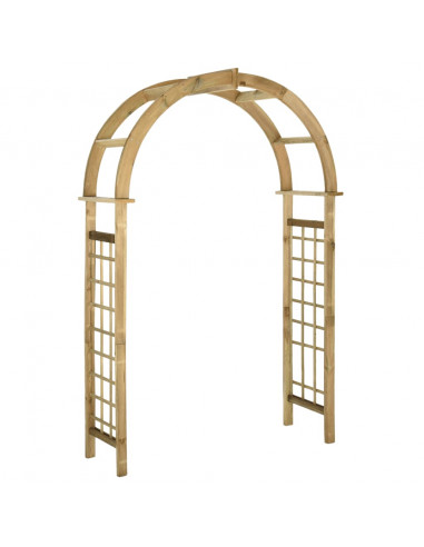 Arco a Traliccio in Legno di Pino Impregnato Verde