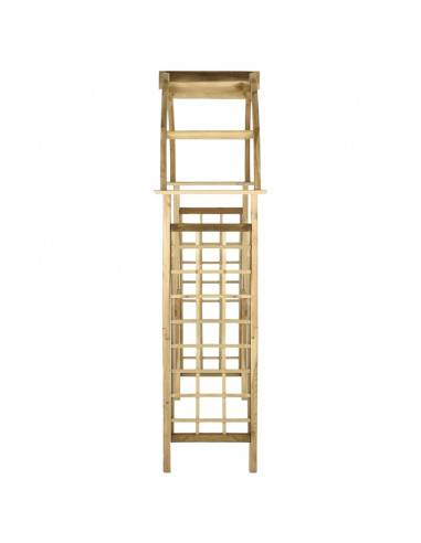 Arco a Traliccio in Legno di Pino Impregnato Verde