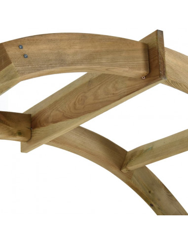 Arco a Traliccio in Legno di Pino Impregnato Verde