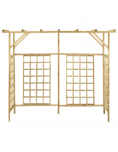 Pergolato Giardino per Bidoni Tripli Legno di Pino Impregnato 2