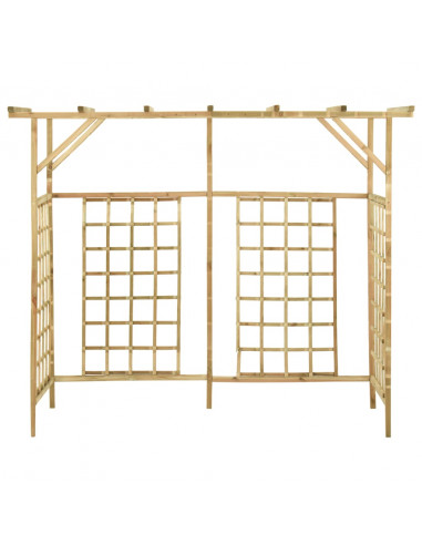 Pergolato Giardino per Bidoni Tripli Legno di Pino Impregnato