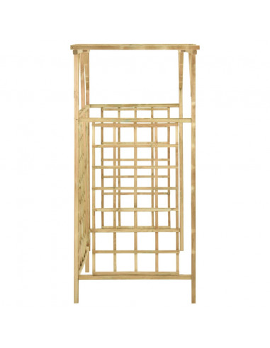 Pergolato Giardino per Bidoni Tripli Legno di Pino Impregnato