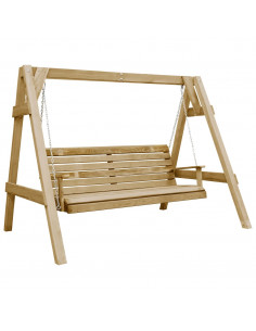 Panca a Dondolo da Giardino in Pino Impregnato 205x150x157 cm