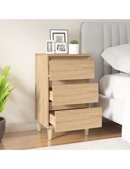 Comodino Rovere Sonoma 40x35x70 cm in Legno Multistrato