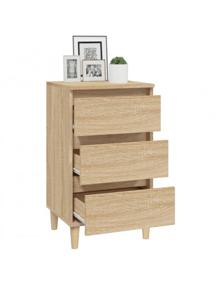 Comodino Rovere Sonoma 40x35x70 cm in Legno Multistrato