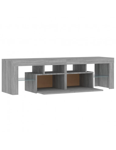 Mobile Porta TV con Luci LED grigio sonoma 140x36,5x40 cm