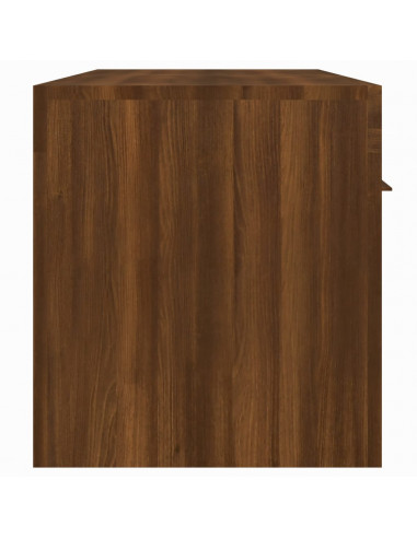 Mobile Porta TV con Luci LED Rovere Marrone 140x36,5x40 cm