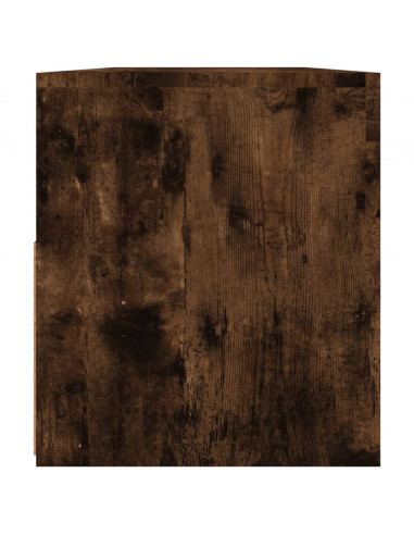 Mobile Porta TV con Luci LED Rovere Fumo 90x35x40 cm