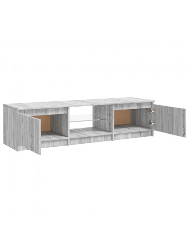 Mobile Porta TV con Luci LED Grigio Sonoma 140x40x35,5 cm