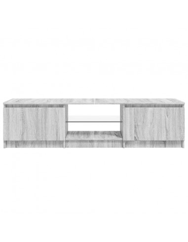 Mobile Porta TV con Luci LED Grigio Sonoma 140x40x35,5 cm