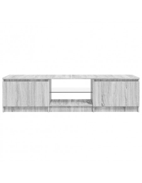 Mobile Porta TV con Luci LED Grigio Sonoma 140x40x35,5 cm