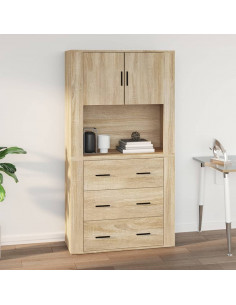 Armadietto a Muro Rovere Sonoma 80x33x80 cm Legno Multistrato