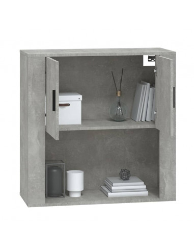 Mobile a Parete Grigio Cemento 80x33x80 cm in Legno Multistrato