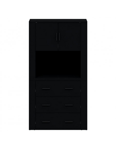 Credenza Nera in Legno Multistrato