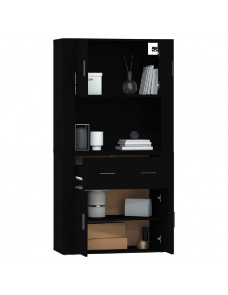 Credenza Nera in Legno Multistrato