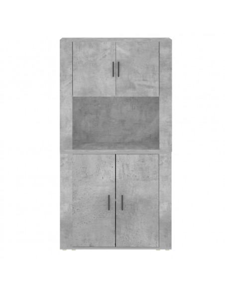Credenza Grigio Cemento in Legno Multistrato