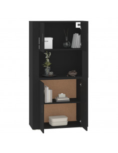 Credenza Nera in Legno Multistrato