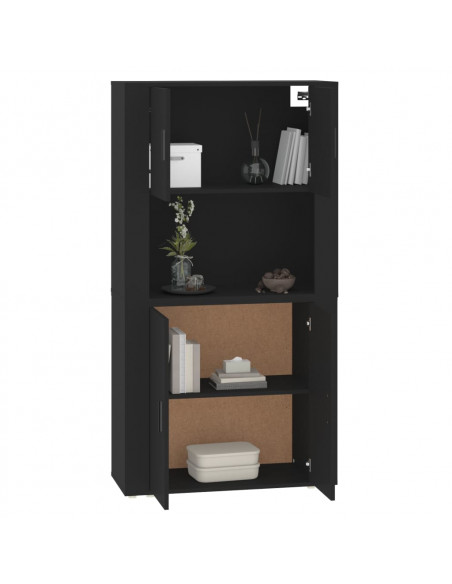 Credenza Nera in Legno Multistrato