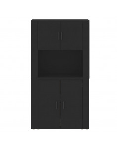 Credenza Nera in Legno Multistrato 2