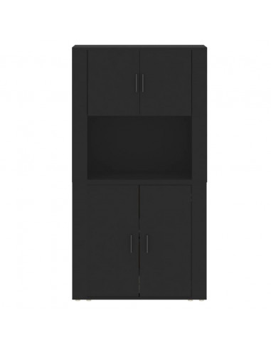 Credenza Nera in Legno Multistrato