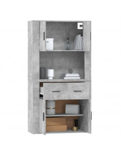 Credenza Grigio Cemento in Legno Multistrato