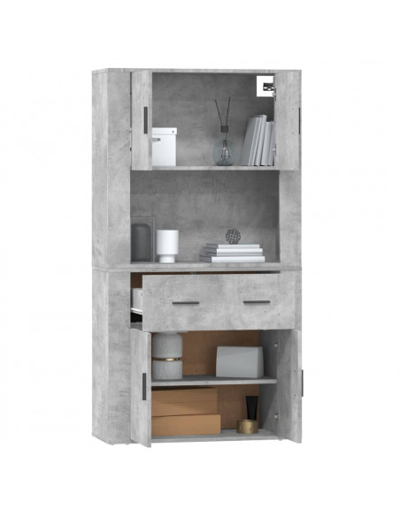 Credenza Grigio Cemento in Legno Multistrato