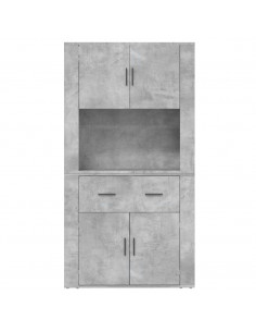 Credenza Grigio Cemento in Legno Multistrato 2