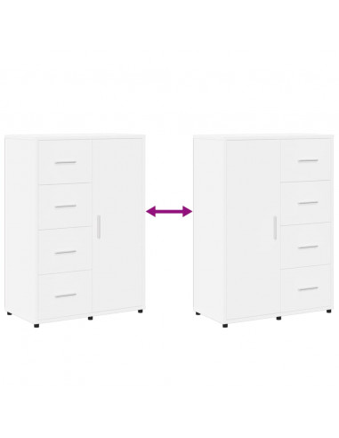 Credenza Bianca 60x31x84 cm in Legno Multistrato