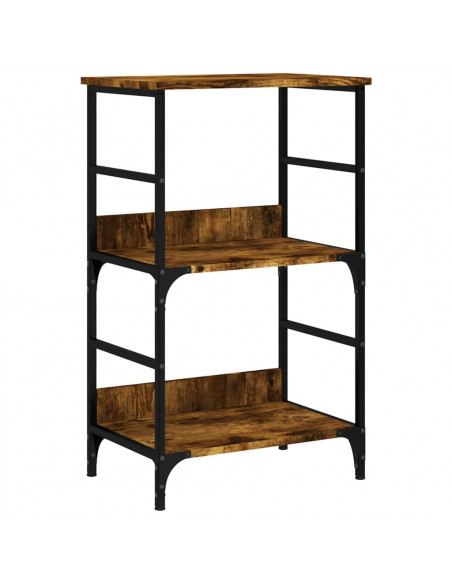 Libreria Rovere Fumo 50x33x82 cm in Legno Multistrato