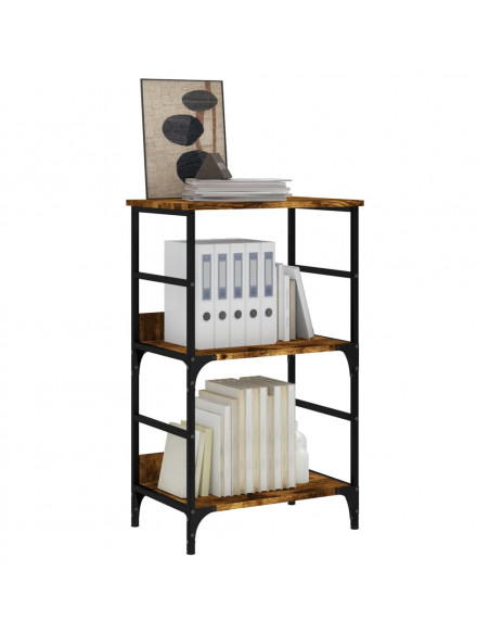 Libreria Rovere Fumo 50x33x82 cm in Legno Multistrato