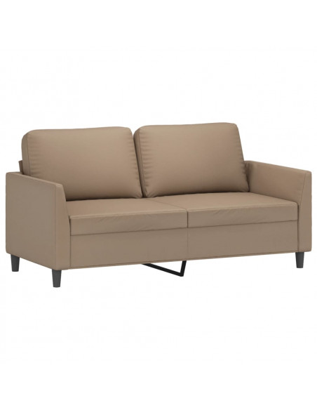Set di Divani 3 pz con Cuscini cappuccino in Similpelle