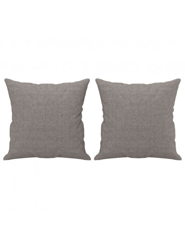 Divano a 2 Posti con Cuscini Tortora 140 cm in Tessuto