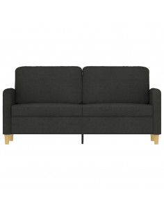 Divano a 2 Posti Nero 120 cm in Tessuto 2