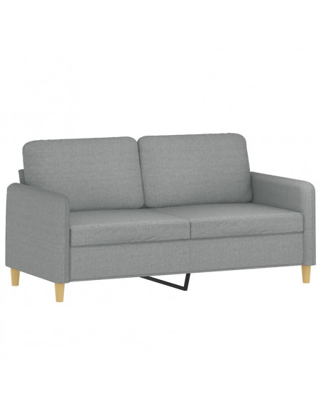 Divano a 2 Posti Grigio Chiaro 140 cm in Tessuto