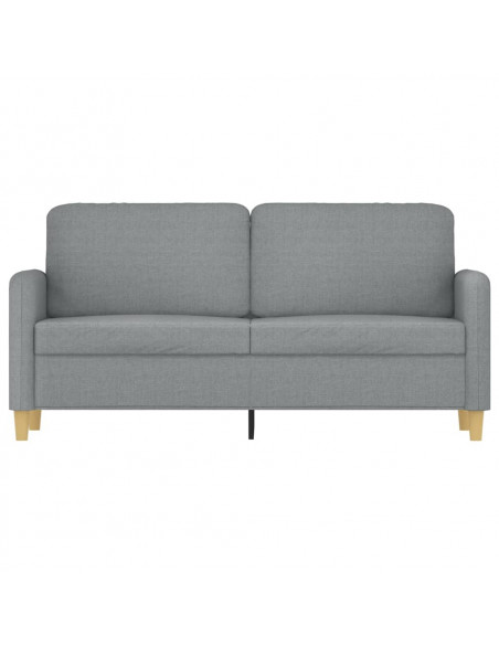 Divano a 2 Posti Grigio Chiaro 140 cm in Tessuto